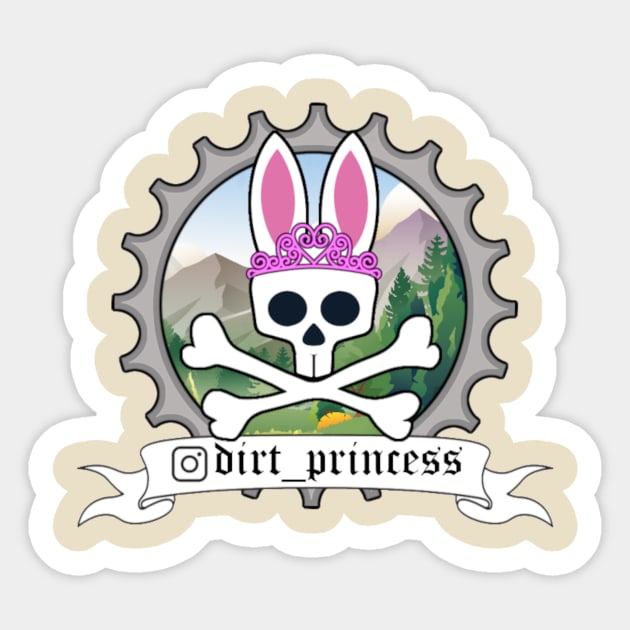 Bunny Skull Sticker by Dirt Princess